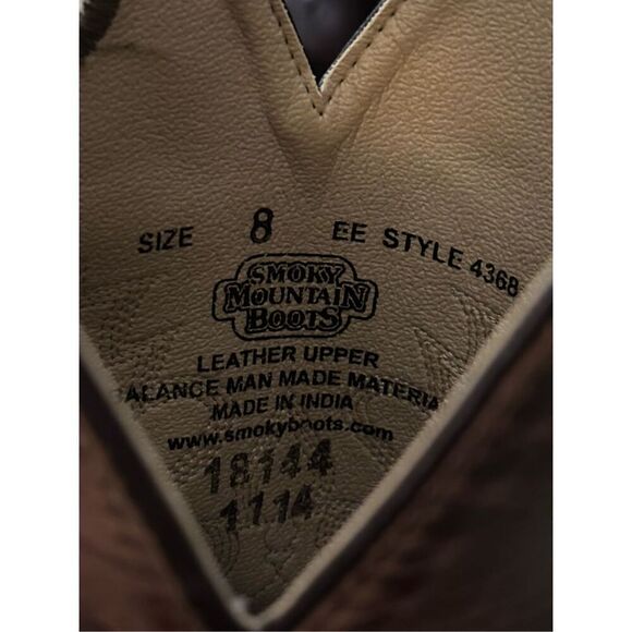 Smoky Mountain Men's Western Boots - Square Toe Size 8 EE NWT - Picture 6 of 6